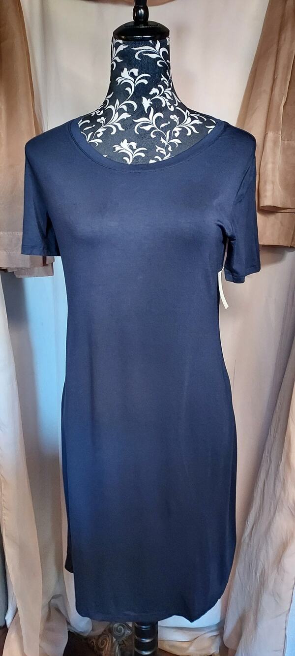 NWT Daily Ritual Navy Blue Crewneck T Shirt Dress Size Med